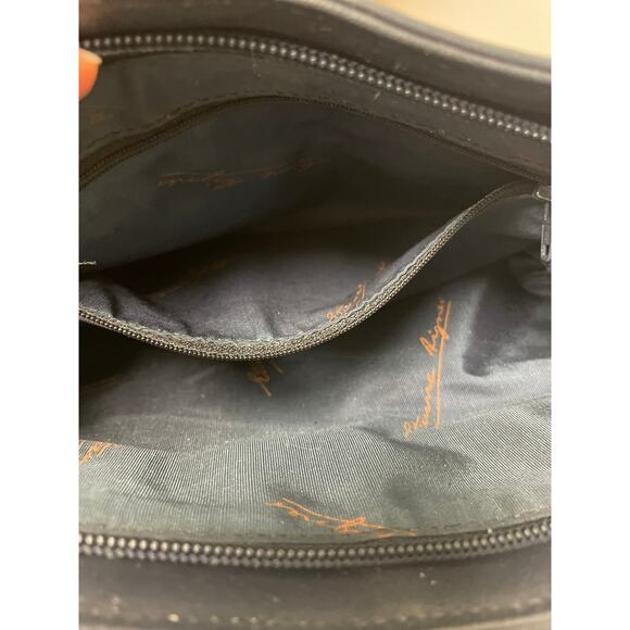 Vintage Etienne Aigner Clutch or Crossbody Navy Leather Minimalist Bag Y2K - Picture 4 of 7